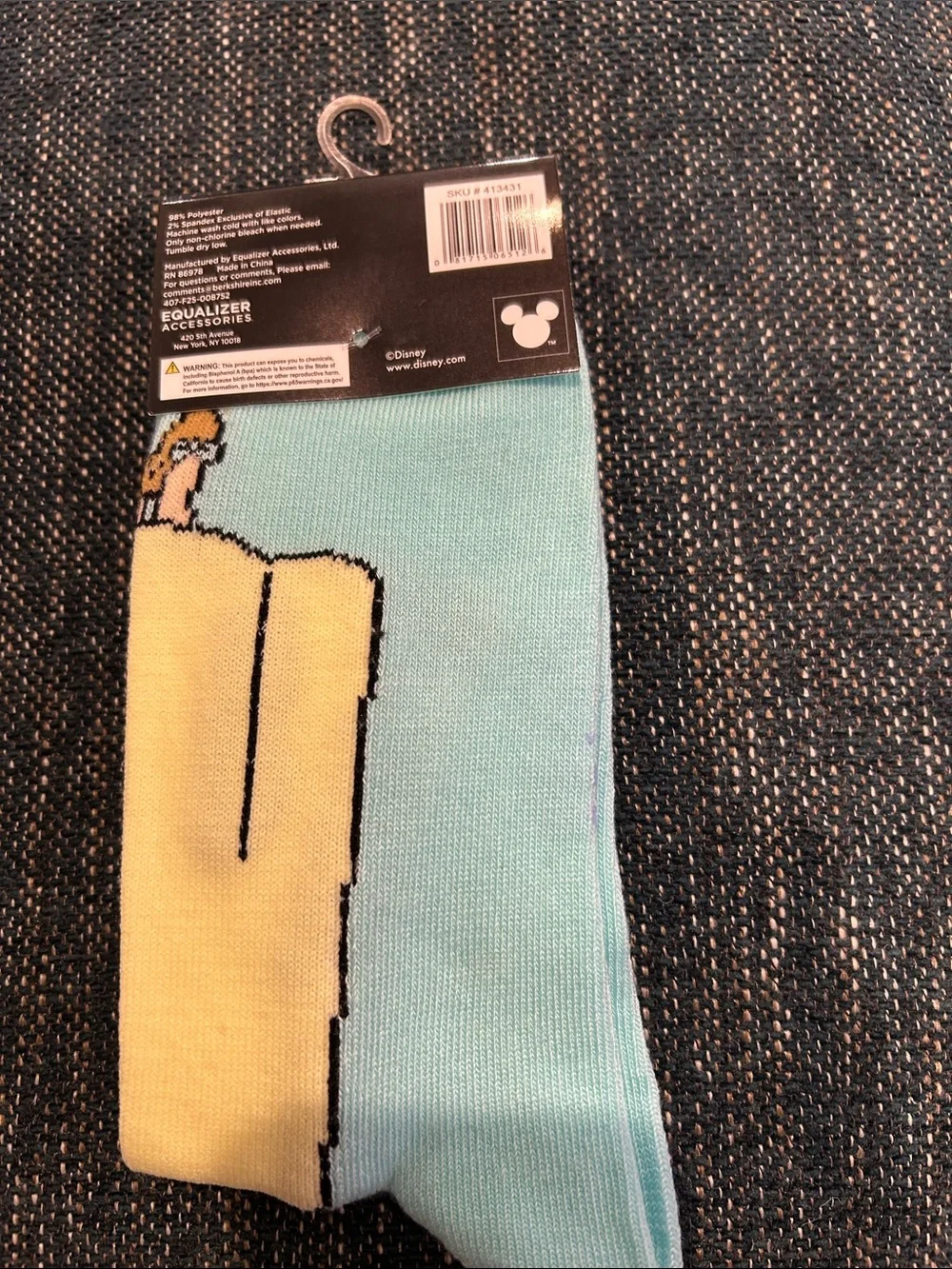 Disney Snow White Crew Socks - Light Blue and Yellow